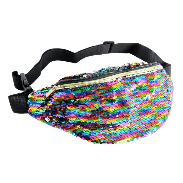 Rainbow Sequin Bum Bag