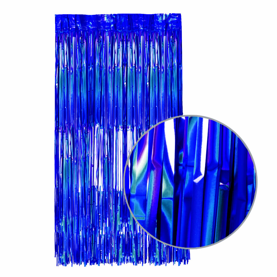 Dark Blue Iridescent Tinsel Curtain