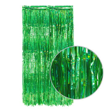 Green Iridescent Tinsel Curtain