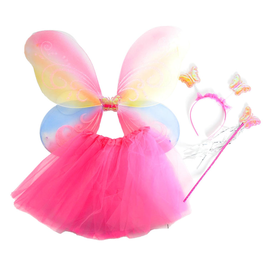 Butterfly Accessory Set (Headband, Wings, Wand, Tutu)