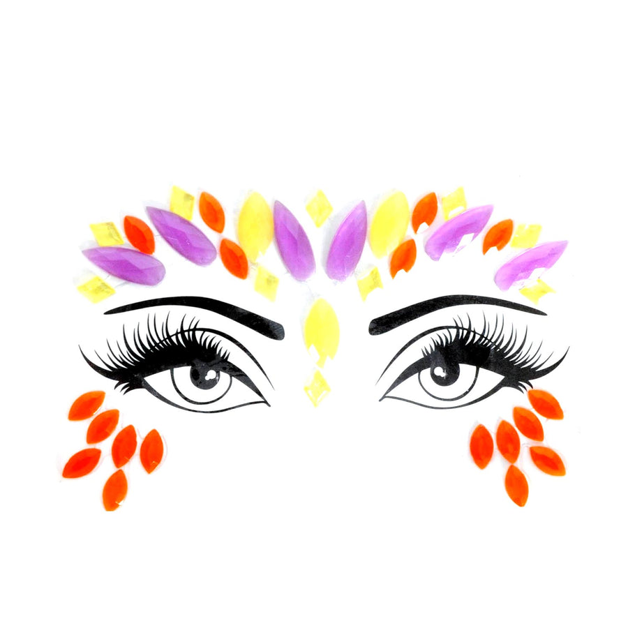 Face Diamonte Stickers (Neon Brights)