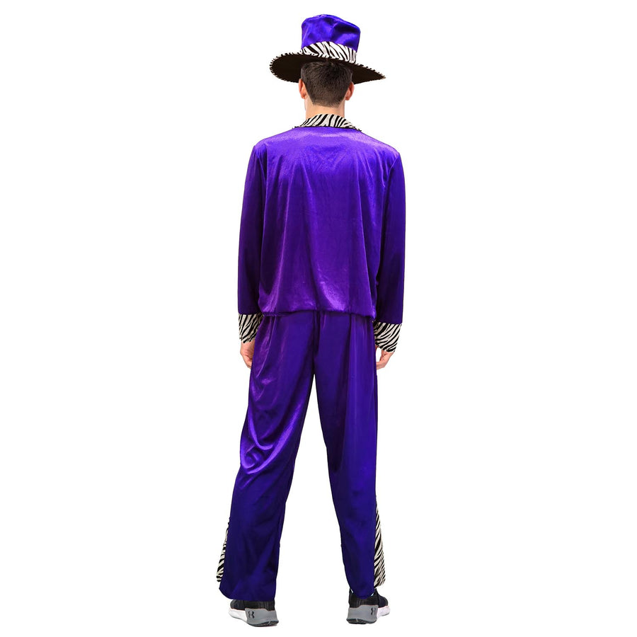 Adult 70s Velvet Purple Pimp Suit Costume