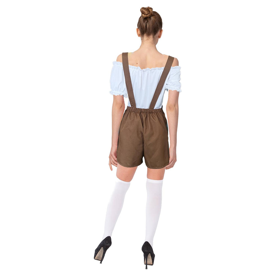 Adult Brown Beer Girl Shorts Costume