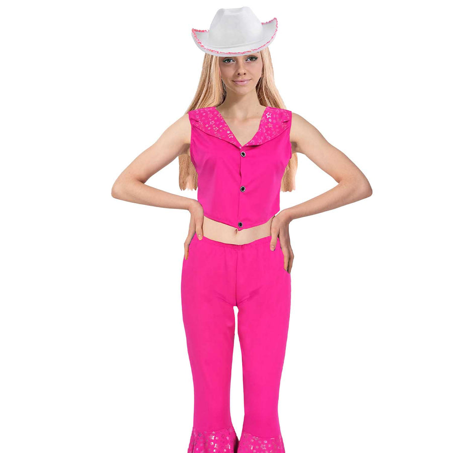 Adult Pink Doll Cowgirl Costume