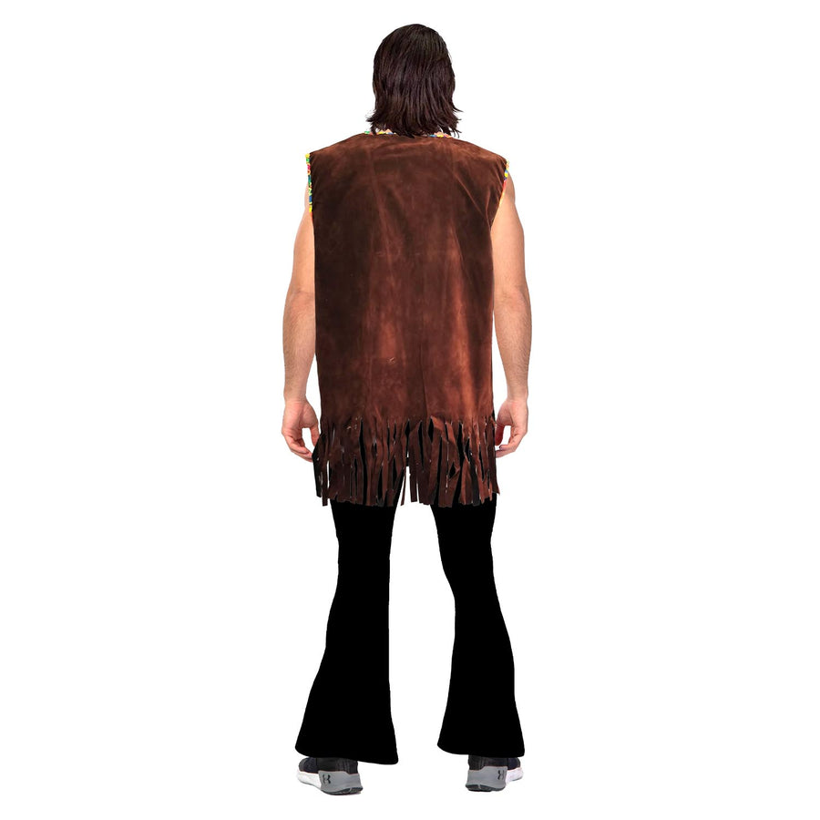 Adult Brown Hippie Vest Costume