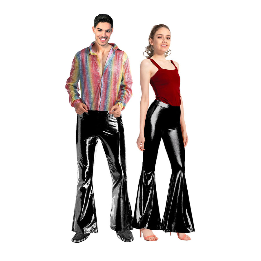 Adult 70s Disco Flare Pants (Black) – The Party Inventory