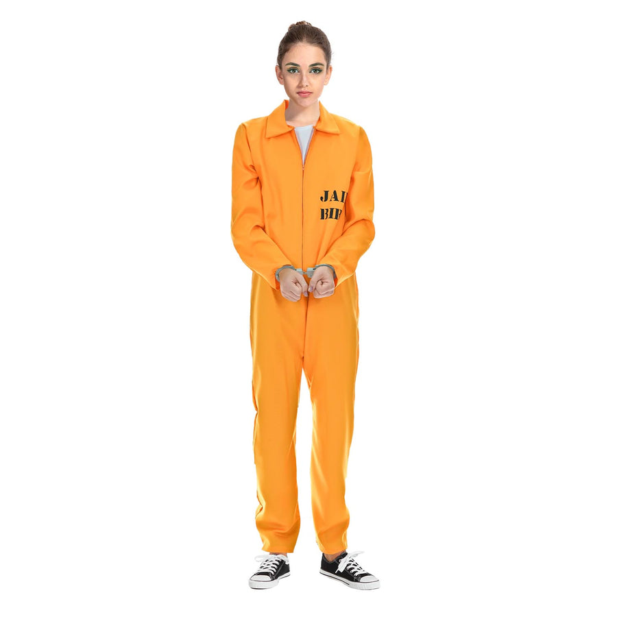 Adult Orange Lady Prisoner Jumpsuit Costume