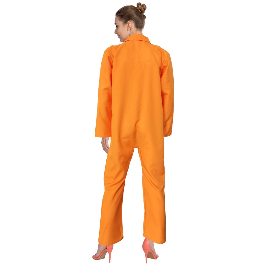 Adult Orange Lady Prisoner Jumpsuit Costume