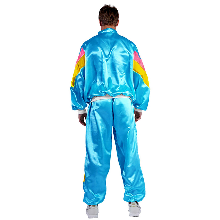 Adult Blue 80s Tracksuit Costume