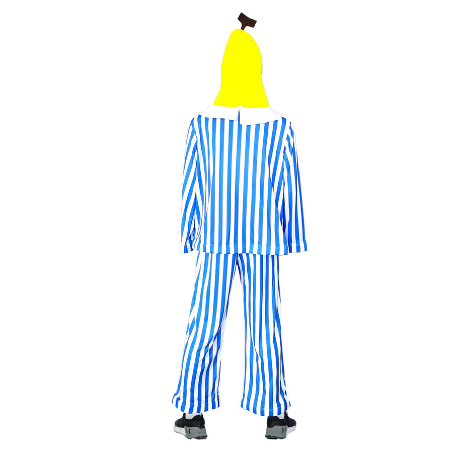 Adult Banana in Stripe Pjs Costume