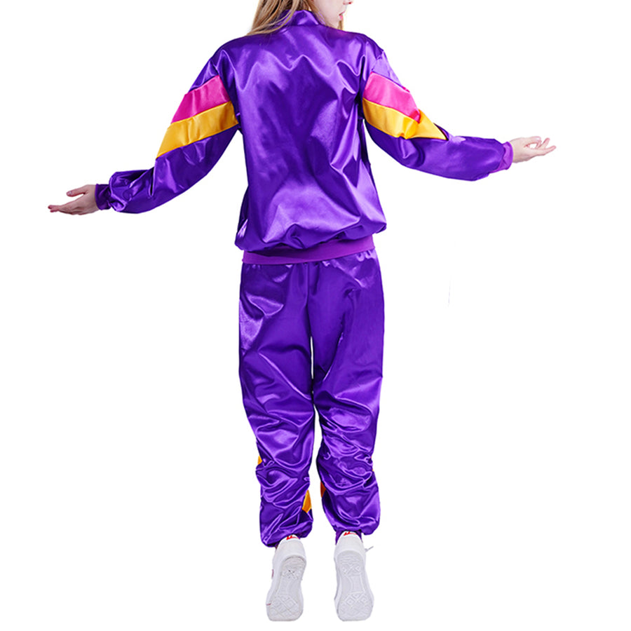 Adult 80s Purple Tracksuit Costume