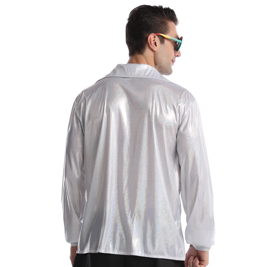 Adult Disco Shirt (Silver)