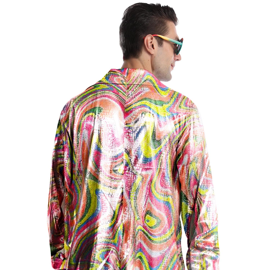 Adult Disco Shirt (Rainbow Swirl)