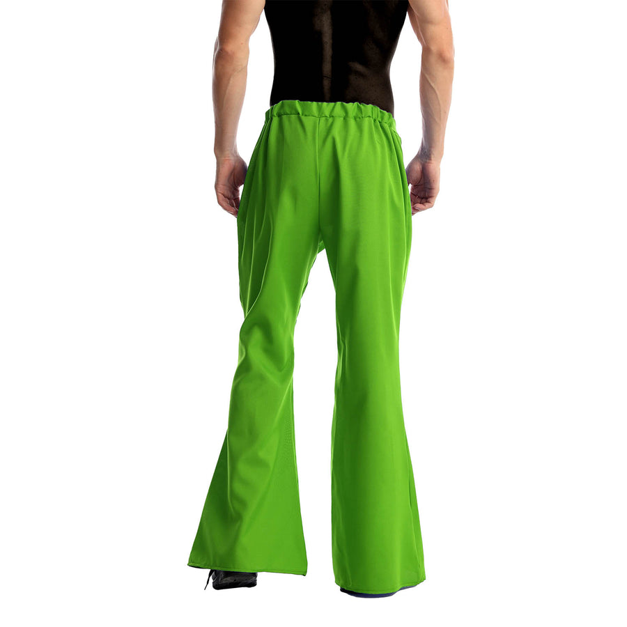 Adult 70s Disco Flare Pants (Green)