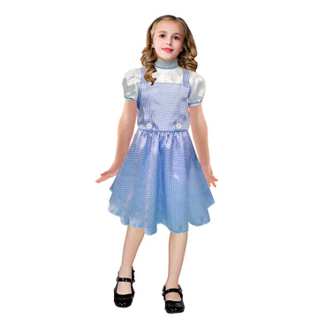 Children Blue Gingham Girl Dress