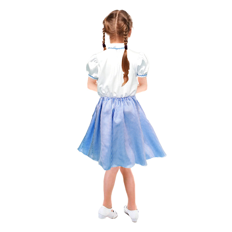 Children Blue Gingham Girl Dress