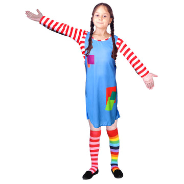 Children Patchwork Denim Dress Costume