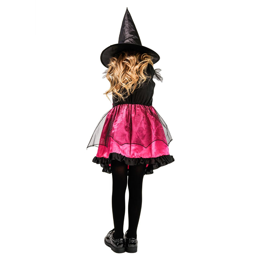 Children Pink Black Fairy Witch Costume