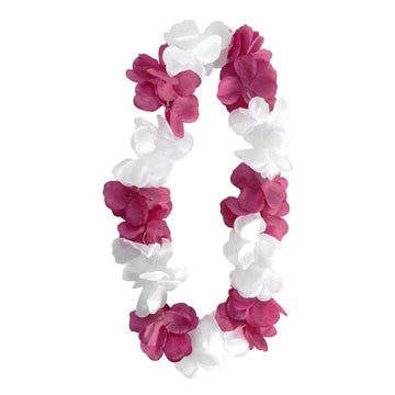 Hawaiian Lei (White & Wine Red)