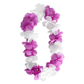 Hawaiian Lei (White & Dark Purple)