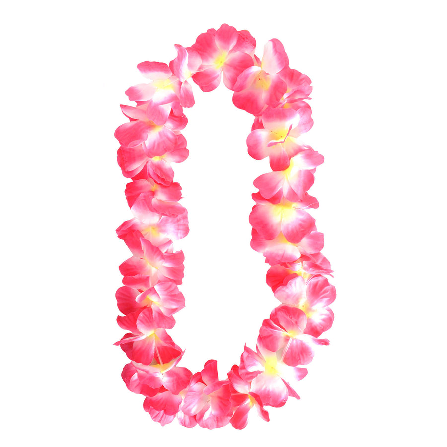 Deluxe Large Flower Lei (Hot Pink)