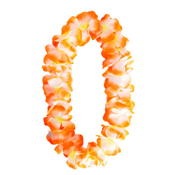 Deluxe Large Flower Lei (Orange)