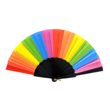 Rainbow Glitter Fan (Vertical Stripe)