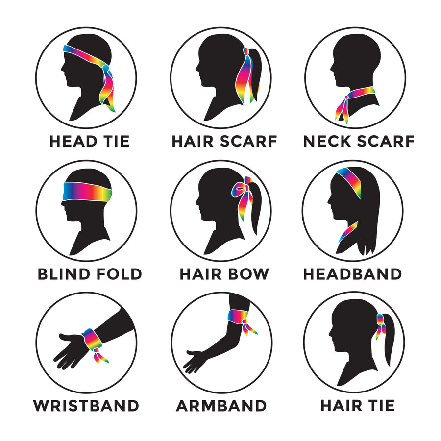 Rainbow Long Hair Band (Head Scarf)