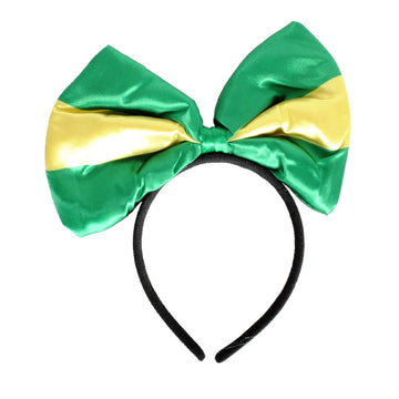 Aussie Green and Gold Bow Headband