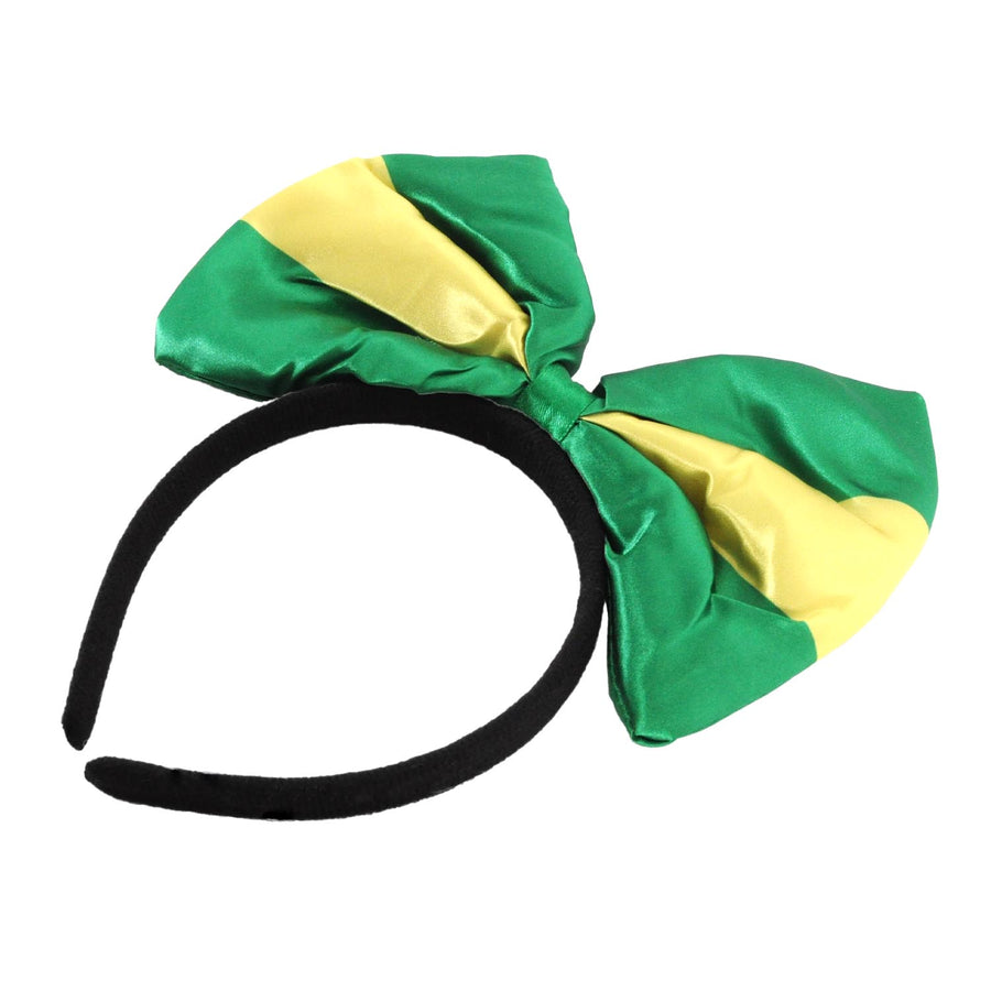 Aussie Green and Gold Bow Headband