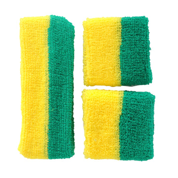 Sweatband & Wristband Set (Yellow and Green)