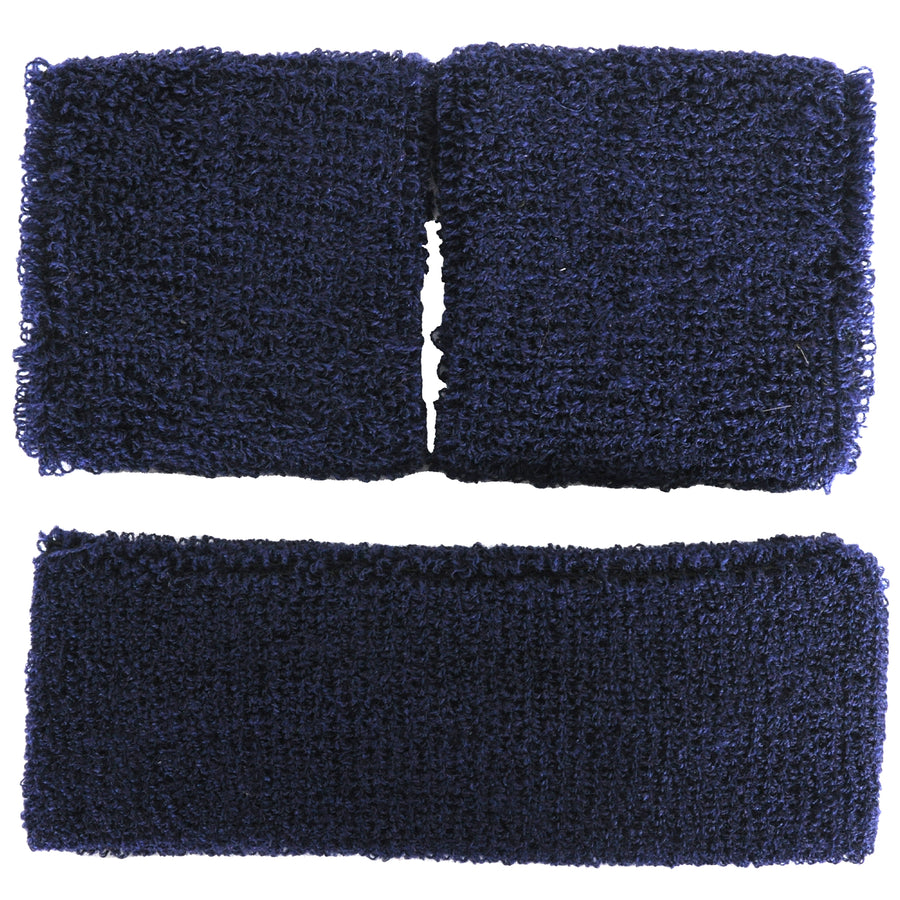 Sweatband & Wristband Set (Navy)