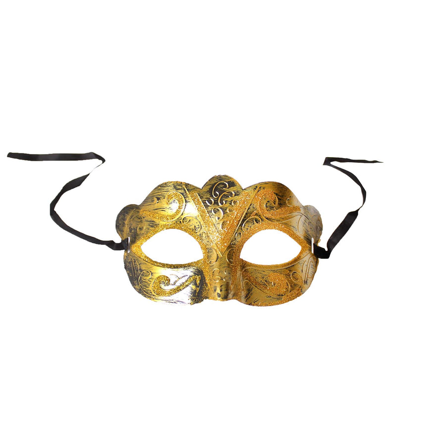 Fancy Glitter Party Mask (Gold)