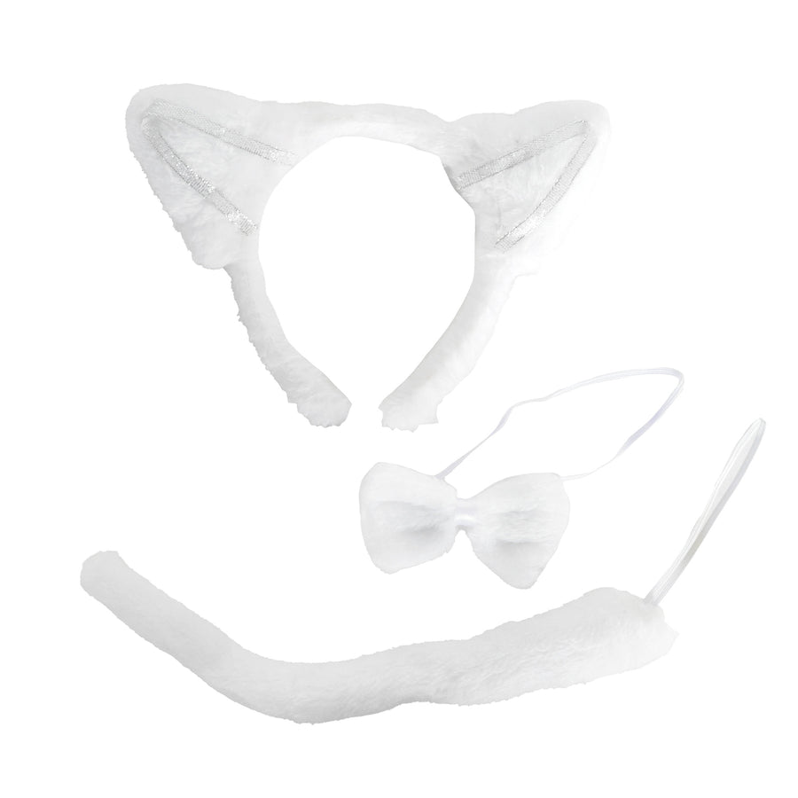 White Cat Costume Kit (3 Piece Set)