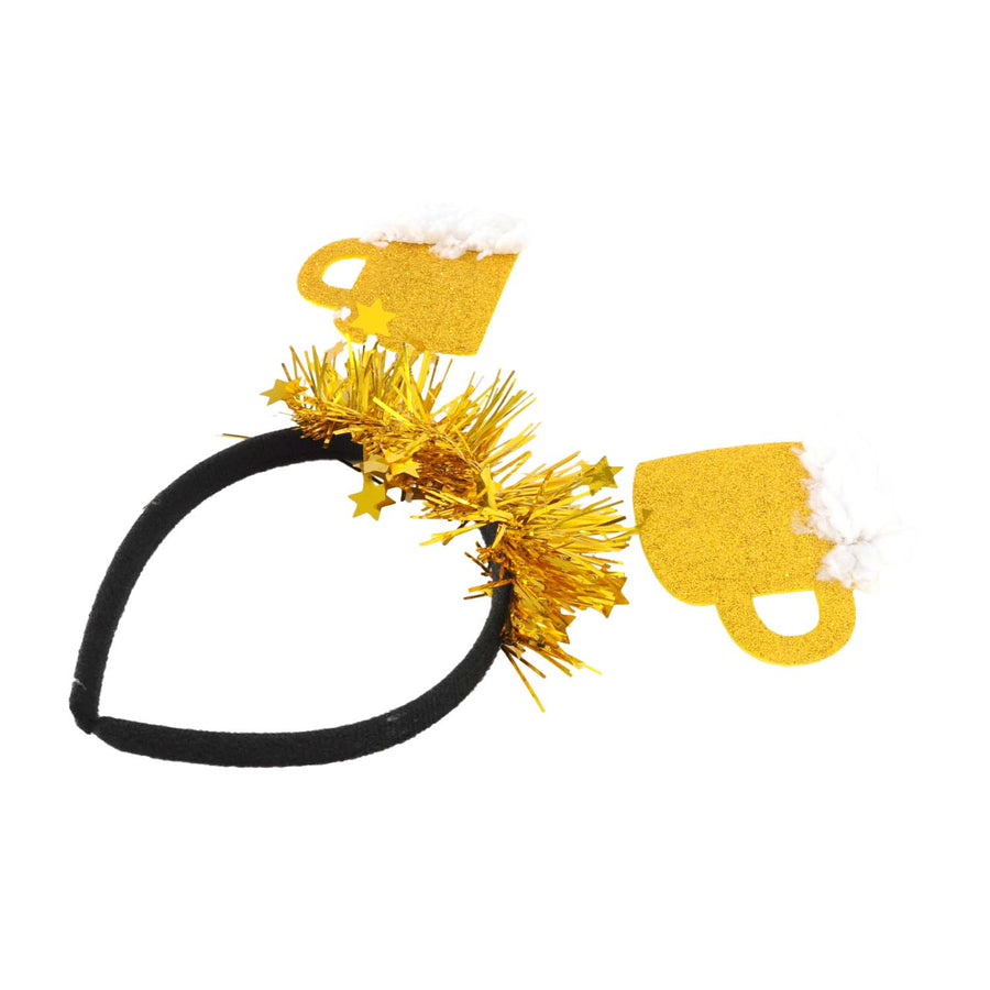 Gold Beer Glitter Headband