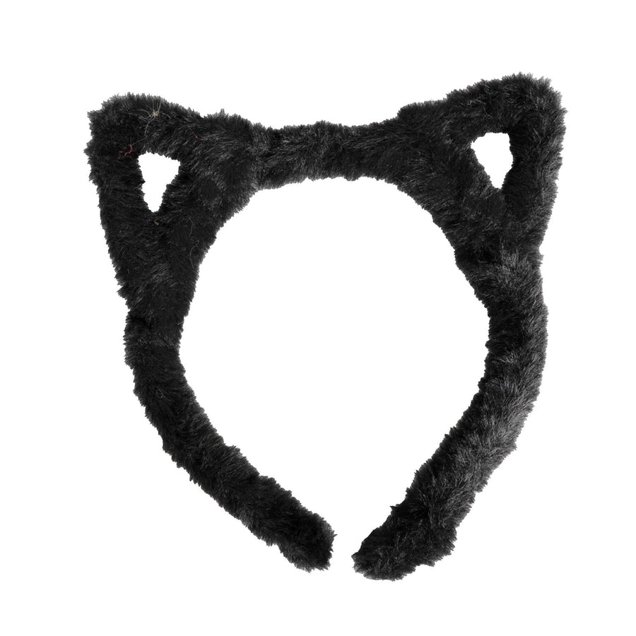 Fluffy Black Cat Headband