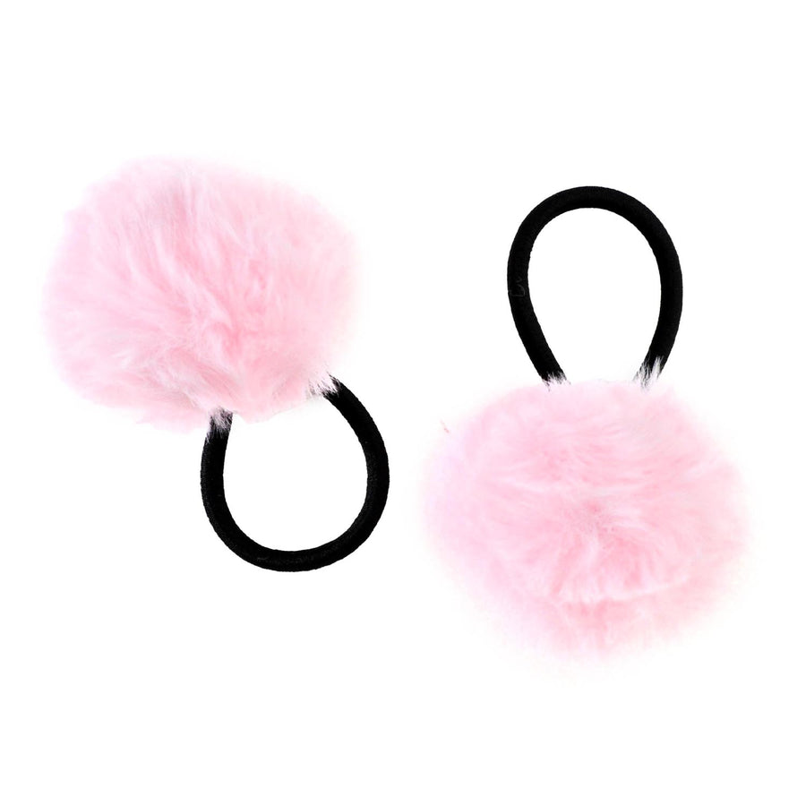 Pink Pom Pom Hair Tie (2pk)