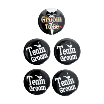 Bucks Party Team Groom Badges (6pcs)