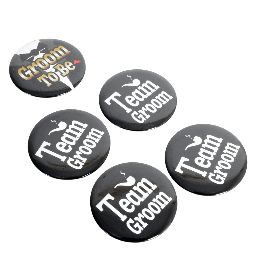 Bucks Party Team Groom Badges (6pcs)