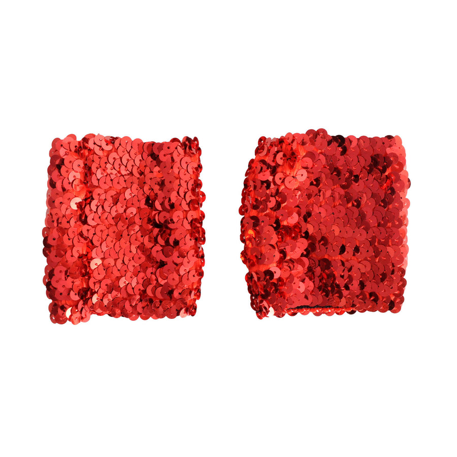 Sequin Wristbands (Red)