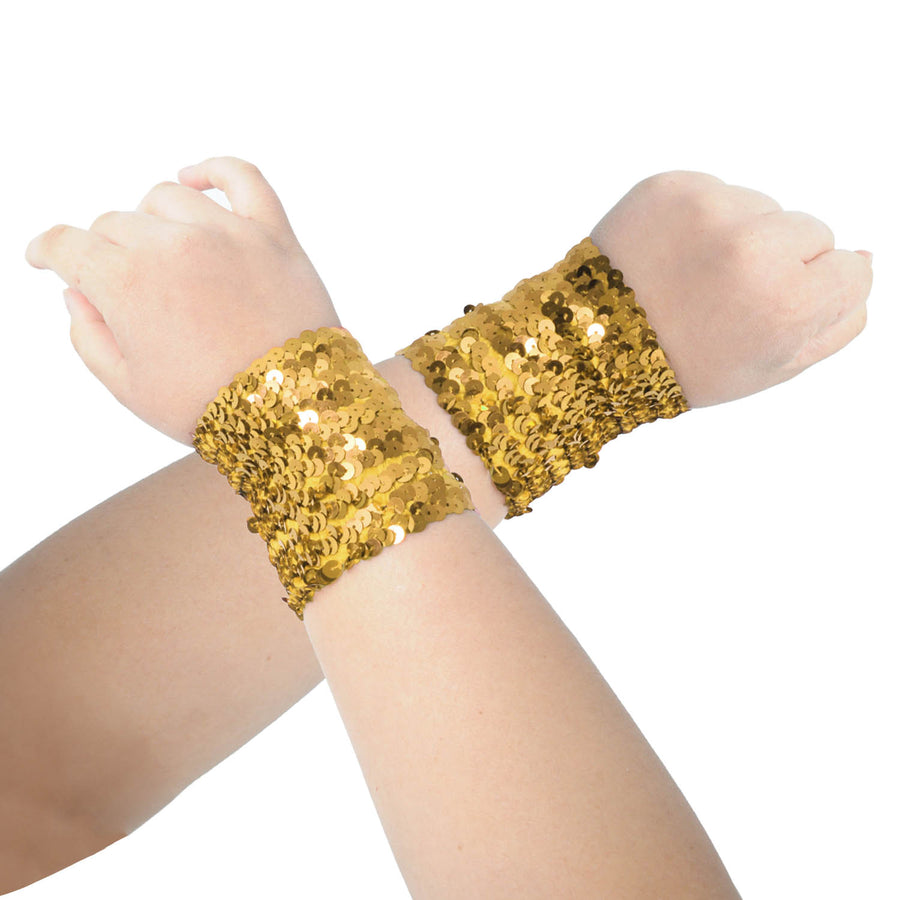 Sequin Wristbands (Gold)