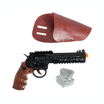 Cowboy Gun Set with Holster and Badge