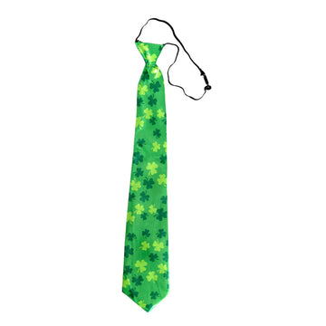 Lucky Shamrock Tie (with Elastic Neck Strap)