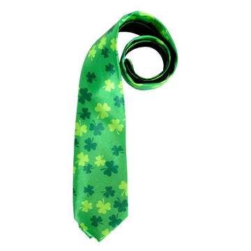 St Patricks Day Lucky Shamrock Tie