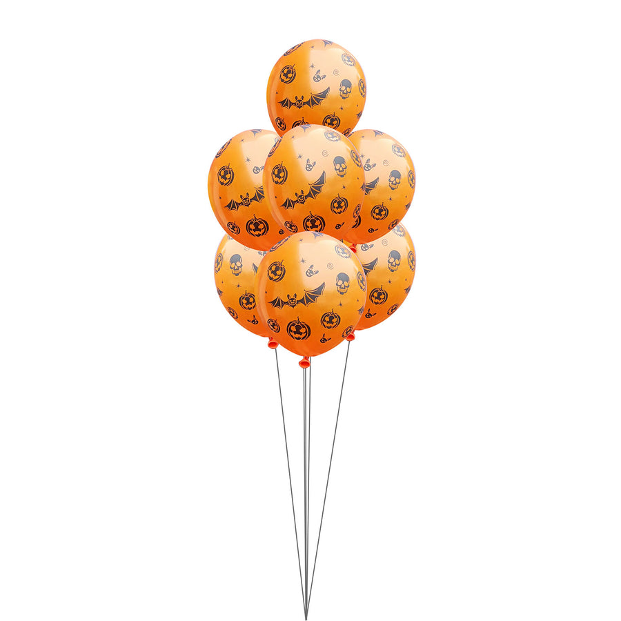 Halloween Balloons (Orange Skulls and Bats)