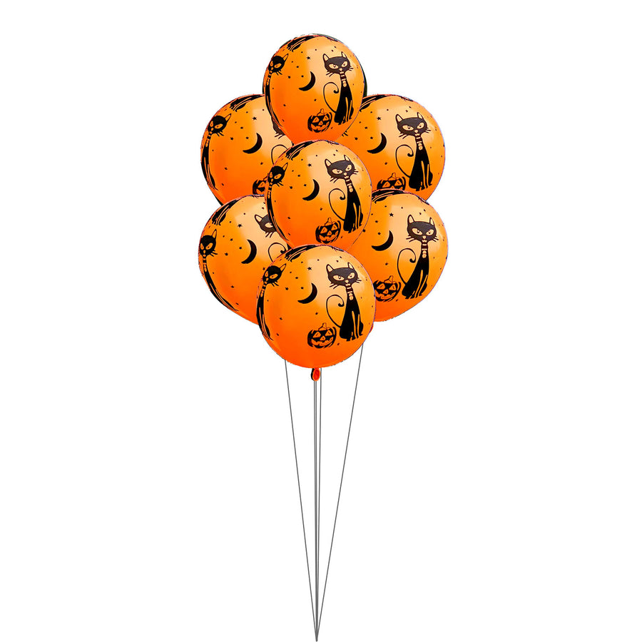 Halloween Balloons (Orange Skulls and Bats)