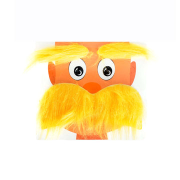 Yellow Furry Eyebrows and Moustache Set