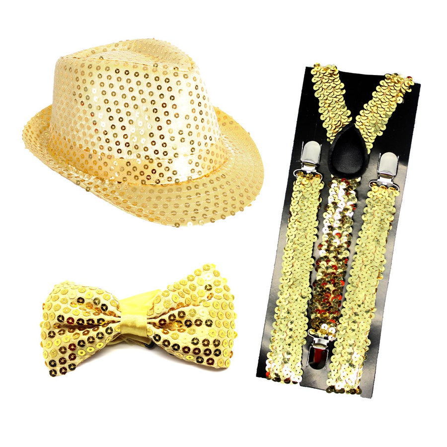 70s Disco Costume Accessory Set (Gold)