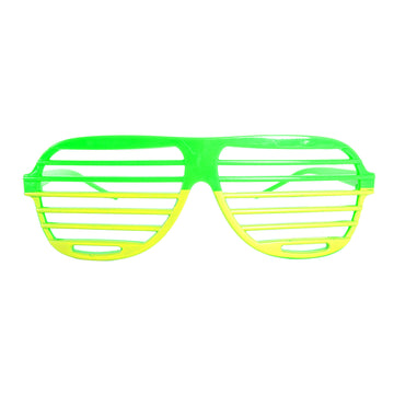 Green and Gold Lined Wayfarer Party Glasses