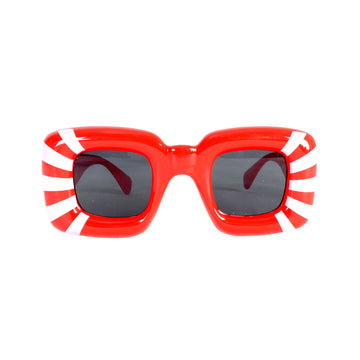 Chunky Red & White Stripe Party Glasses